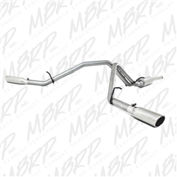 MBRP 2009-2013 Chevy/GMC 1500 4.8/5.3L RC/EC/CC (excluding 8' bed) Cat Back, Dual Split Side, Aluminized  -- S5056AL