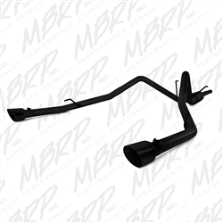 MBRP 2009-2015 Dodge/Chrysler Ram 1500 5.7L Cat Back, Dual Split Rear, AL (through stock bumper)  -- S5146BLK