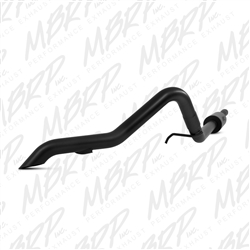 MBRP 2007-2011 Jeep Wrangler (JK) 3.8L V6 4 dr Off-Road Tail Pipe, Muffler before Axle, Black Coated  -- S5514BLK