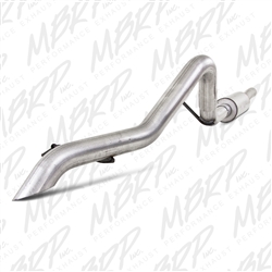 MBRP 2007-2011 Jeep Wrangler (JK) 3.8L V6 2 dr Off-Road Tail Pipe, Muffler before Axle, Aluminized  -- S5518AL