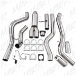 MBRP 2001-2005 Chevy/GMC 2500/3500 Duramax, EC/CC 4" Cat Back, Cool Duals, T409  -- S6002409