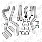 MBRP 2001-2005 Chevy/GMC 2500/3500 Duramax, EC/CC 4" Cat Back, Cool Duals, Aluminized  -- S6002AL