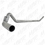 MBRP 1994-2002 Dodge/Chrysler 2500/3500 4" Turbo Back, Single Side (94-97 Hanger HG6100 req.) - no muffler  -- S6100PLM