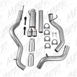 MBRP 2004.5-2007 Dodge/Chrysler 2500/3500 Cummins "600/610" 4" Cat Back, Cool Duals (4WD only), Aluminized  -- S6110AL