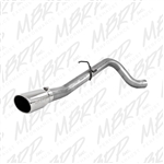 MBRP 2013-2015 Dodge/Chrysler 2500/3500 Cummins 6.7L (CC/SB)  4" Filter Back, Single Side, AL with 5" mirror polished T304 tip  -- S6157AL