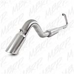 MBRP 1999-2003 Ford F-250/350 7.3L 4" Turbo Back, Single Turn Down, T409  -- S6200TD