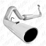 MBRP 1994-1997 Ford F-250/350 7.3L 4" Turbo Back, Single Side Exit, Off-Road (Aluminized downpipe), Aluminized  -- S6218AL