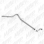 MBRP 2008-2010 Ford F250/350/450 6.4 L 4" Filter Back with Down Pipe, Single Side Exit, Aluminized  -- S6282AL