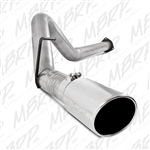 MBRP 2011-2014 Ford F-250/350/450 6.7L 4" Filter Back, Single Side Exit, Aluminized, includes Down Pipe  -- S6284AL