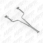 MBRP 2009-2011 Dodge/Chrysler Challenger SE/SXT 3.5L V6 (lower valance required) Cat Back, Dual Split Rear, T409  -- S7108409