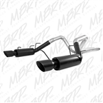 MBRP 2007-2010 Ford Shelby GT500/ 2005-2009 Mustang GT Dual Mufflers Cat Back, Dual Split Rear, Race Version T304 4" BLACK Tips  -- S7270BLK